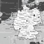 Illustration einer Deutschlandkarte mit digitalem Code und Hacker-Silhouetten als Symbol für aktuelle Cybercrime-Trends.