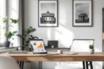 Deutscher Heimarbeitsplatz mit Laptop und Gesetzesunterlagen, symbolisch für Arbeitsrecht 2025