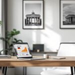 Deutscher Heimarbeitsplatz mit Laptop und Gesetzesunterlagen, symbolisch für Arbeitsrecht 2025