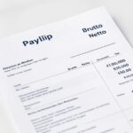 Deutsche Gehaltsabrechnung mit hervorgehobenen Brutto- und Nettobeträgen sowie Symbolen für Steuern und Sozialversicherungen.