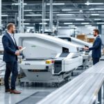 Blick in eine deutsche Verpackungsfabrik mit nachhaltigen Materialien und moderner Technik.