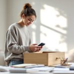 Student legt Smartphone in Schublade als Symbol für Digital Detox im Studium.