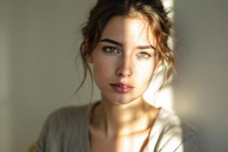 Nachdenkliche Person im Halbschatten als Symbol für das Erkennen und Behandeln von Depression Symptomen